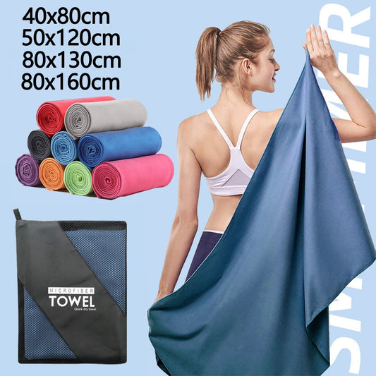 Microfiber Quick Dry Gym Towel Silver ION